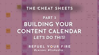 How to build a content calendar  Part 3  Content calendar template [upl. by Nylasor68]