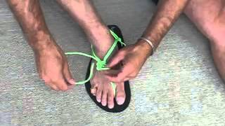 How to Tie Huaraches  Tarahumara Running Shoes  Xero Shoes [upl. by Yleak]