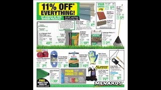 Menards 11 OFF Everything Sales Ad Flyer 0316202303262023Week 5 [upl. by Kacie]