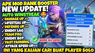 NEW UPDATE APK MOD RANK BOOSTER MOBILE LEGENDS TERBARU ANTI BANNED DAMAGE UP LIFESTEAL UP [upl. by Anayhd]