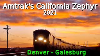 Amtraks California Zephyr 2021 Part 8 Denver  Galesburg Eastbound train 6 [upl. by Glori]