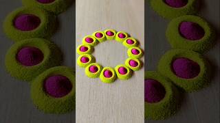 Satisfying Rangoli  Simple Rangoli  Easy Rangoli Tips and Tricks  ASMR rangoli satisfying asmr [upl. by Bohlin827]