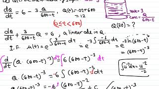 Diff Eqn mixing tank example [upl. by Nnaaihtnyc571]