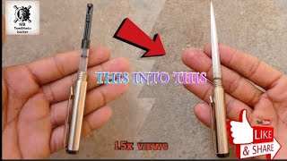 homemade pen knifepen knife at homediy pen knife and homeselfdefense pen knife [upl. by Nila97]