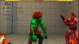 Street Fighter 4  Blanka HARD Trials Combos Challenge Mode [upl. by Lebam]