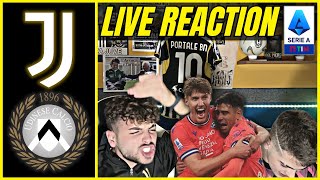 SENZA PAROLE… FIGURACCIA JUVENTUS  UDINESE 01  LIVE REACTION TIFOSI JUVENTINI [upl. by Anahsak529]