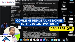 Comment écrire une lettre de motivation pour campus France  Cas de la maintenance industrielle [upl. by Eugaet449]