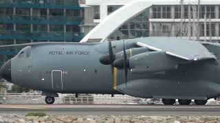 A400M Landing at Gibraltar International Airport and Taxi 29 June 2024 [upl. by Priestley]