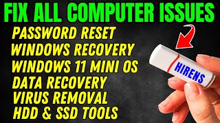 How To Use Hirens Boot USB To Reset Password Windows 1011  Repair Windows  Recover Data amp More [upl. by Neelhtakyram717]