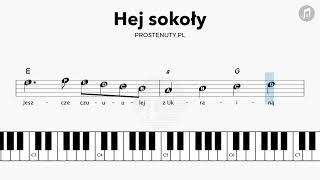 Hej sokoły  proste nuty  na keyboard i pianino [upl. by Barrus]