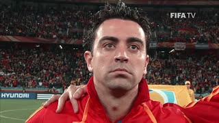 Spains best ever midfielder  Xavi talks 2010 FIFA World Cup success [upl. by Ddal]