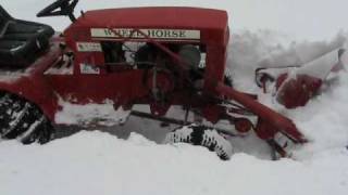 wheelhorse C160 snowblower 2 feet of snow [upl. by Buckley]