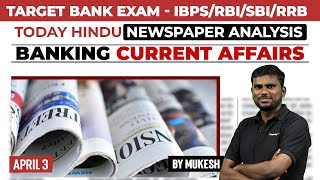 Banking Current Affairs  IBPSRBISBIRRB 2024  April 3 Current Affairs  Mukesh [upl. by Aihgn]