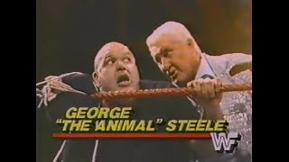 Iron Sheik Nikolai Volkoff amp George Steele in action Championship Wrestling April 27th 1985 [upl. by Assirac]