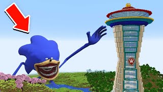 Shin Sonic ATTACKED The PAW PATROL Tower In Minecraft [upl. by Romano]