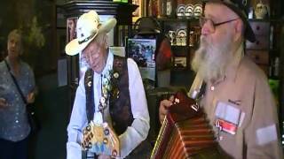 Lagerphone and button accordion duet at the Miners Cottage Charters Towers Queensland Australia [upl. by Saixela363]