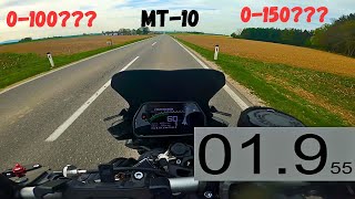 Acceleration Test 0100kmh amp 0150kmh  YAMAHA MT10 2023 stock [upl. by Patti]