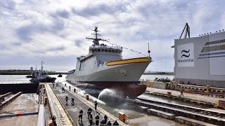 NAVANTIA San Fernando Timelapse construcción y botadura Audaz [upl. by Ruella842]