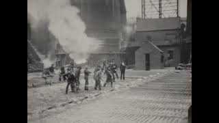 Tapping a Blast Furnace  Newcastle 1900 Iron Foundry Workers British Mutoscope amp Biograph [upl. by Giordano340]