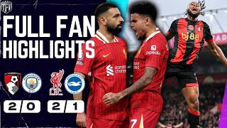 City FLOPPED Liverpool GO TOP Bournemouth 21 Man City Highlights  Liverpool 21 Brighton [upl. by Nnodnarb]