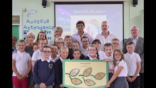 Chris Coleman visits Garth Primary [upl. by Walton]