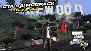 Download  Gta SA Modpack Gta V Style ApkData Support Android 13 Size 500MB [upl. by Schnabel]