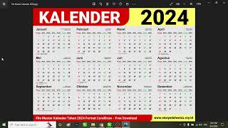 Free Download Template Kalender 2024  100 No Password [upl. by Kimmy]