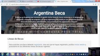 VIDEO TUTORIAL DE COMO INGRESAR A ARGENTINA BECA [upl. by Kobylak]