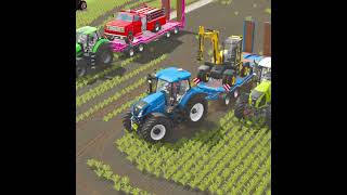 TRANSPORTING VEHICLE WITH TRACTOR GAME FARMING SIMULATOR 22 FS22 Tractors Tratores Tractores 7 [upl. by Griffie]