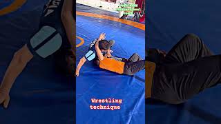 back sweep restling technique wrestling wrestlingtechnique uww [upl. by Ynafets]