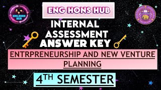 Entrepreneurship and New Venture Planning  Semester 4  Du Sol  Internal Assessment Answer 🗝️💥 [upl. by Hillier]