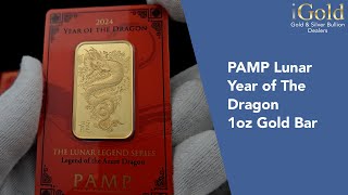 2024 PAMP Lunar Year of The Dragon 1 Ounce Gold Bar [upl. by Lewiss479]