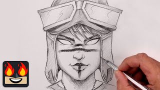 How To Draw Renegade Raider  Fortnite OG [upl. by Eecyal]