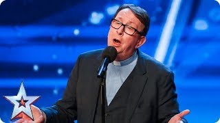 Father Ray Kelly takes us to church with AMAZING version of ‘Everybody Hurts’  Auditions  BGT 2018 [upl. by Atile]