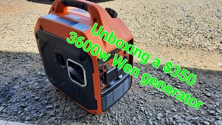 Unboxing a 350 3600w Wen generator 56360i We run this unit thru the paces [upl. by Htebzil]