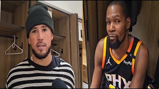 Kevin Durant amp Devin Booker on how Tyus Jones has steadied the Suns offense as a true point guard [upl. by Ynatsyd735]