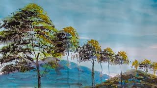 acryliclandscape shorts viralvideo painting drawing [upl. by Camella]