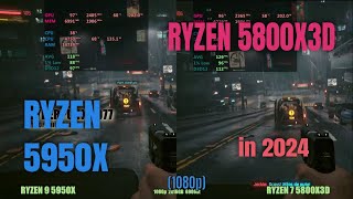 ryzen 5800x3d vs ryzen 5950x in 2024 [upl. by Tamarra]