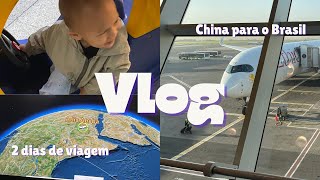 Vlog  Viajando da China para o Brasil longas horas de viagem pelo globo [upl. by Whetstone148]