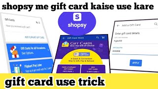 shopsy me gift card kaise use kare  shopsy me gift card use trick [upl. by Sebastien591]