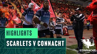 Highlights  Scarlets v Connacht  202425 URC season [upl. by Arotahs]