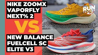 Nike ZoomX Vaporfly NEXT 2 Vs New Balance FuelCell SC Elite V3 Can the newbie beat the classic [upl. by Nivrae]