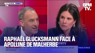 quotSi lon sort du marché unique la France seffondrequot Raphaël Glucksmann invité du faceàface [upl. by Rehpinej]