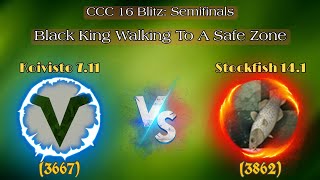 Koivisto 711 vs Stockfish 141  CCC 16 Blitz Semifinals [upl. by Iaras]