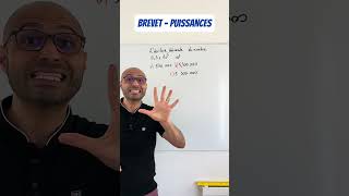 1 min  1 question du BREVET  PUISSANCES [upl. by Eelarak]