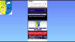 comment faire linscription en ligne ISC GOMBE [upl. by Celina]