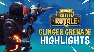 New Clinger Grenade Highlights  Fortnite Battle Royale Highlights  Ninja [upl. by Riek]