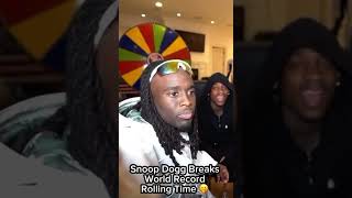 Kai Cenat Witnesses Snoop Dogg Break World Record Rolling Time fyp shorts snoopdogg kai funny [upl. by Cook206]