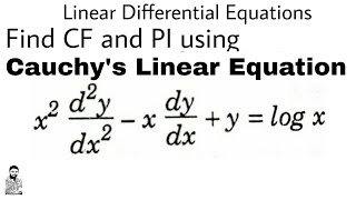 18 Cauchys Linear Equations  Problem1  DIFFERENTIAL EQUATIONS OF HIGHER ORDER [upl. by Shum]