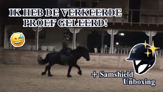 Ik heb de VERKEERDE B PROEF geleerd  SAMSHIELD CAP Unboxing  Vlog 40  Dwallys Horses [upl. by Arodoet]